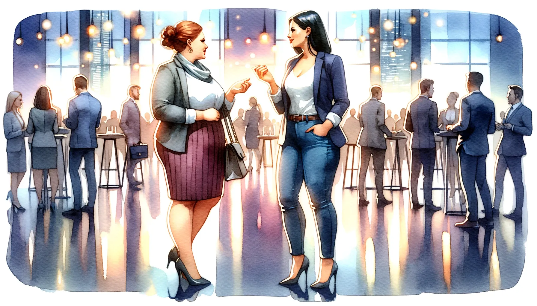 two women sharing knowledge